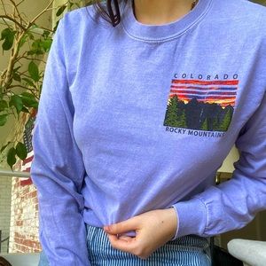 Rocky Mountains Colorado ||| cotton long sleeve tee S